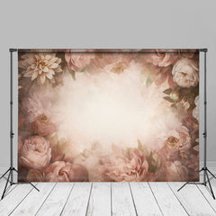 Lofaris Retro Khaki Floral Fine Art Photo Booth Backdrop