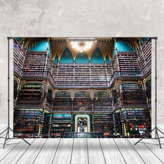 Lofaris Retro Luxury Library Architecture Backdrop For Photo