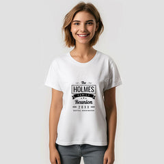 Lofaris Retro Modern Family Reunion Logo Custom T-Shirt