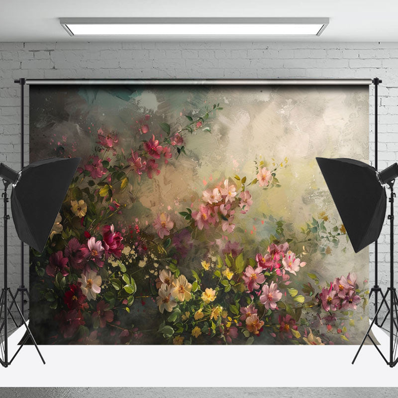 Lofaris Retro Oil Painting Floral Fine Art Photo Backdrop