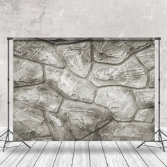 Lofaris Retro Realistic Grey Stone Texture Photo Backdrop