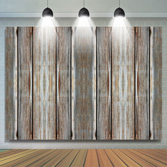 Lofaris Retro Red Line Abstract Wood Wall Floor Photo Backdrop