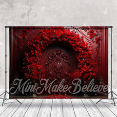 Lofaris Retro Red Rose Carve Designs Valentines Day Backdrop