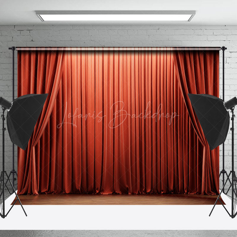 Lofaris Retro Red Theater Curtain Stage Photo Booth Backdrop