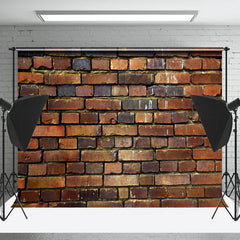 Lofaris Retro Rustic Red Brick Wall Backdrop For Photoshoot