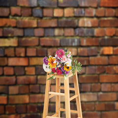 Lofaris Retro Rustic Red Brick Wall Backdrop For Photoshoot