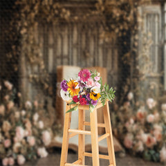 Lofaris Retro Wall Old Book Rose Flower Photography Backdrop