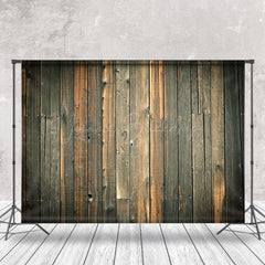 Lofaris Retro Weathered Brown Wooden Wall Backdrop For Photo