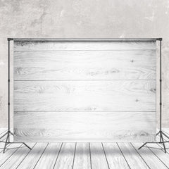 Lofaris Retro White Grey Stripe Wood Grain Photo Backdrop