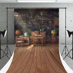 Lofaris Retro Wood Room Blackboard Sweep Backdrop For Photo