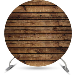 Lofaris Retro Wooden Board Circle Backdrop For Decoration