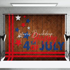 Lofaris Retro Wooden Usa Flag Happy 4th Of July Backdrop