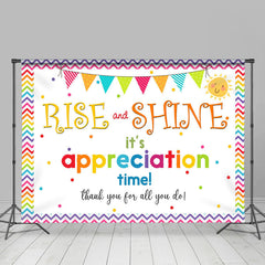 Lofaris Rise And Shine Appreciation Time Thanksgiving Backdrop