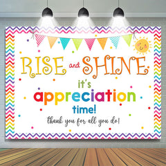 Lofaris Rise And Shine Appreciation Time Thanksgiving Backdrop