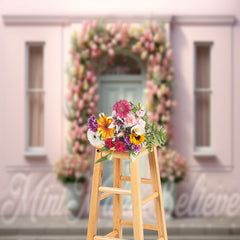 Lofaris Romantic Pink Flower Shop Spring Wedding Backdrop