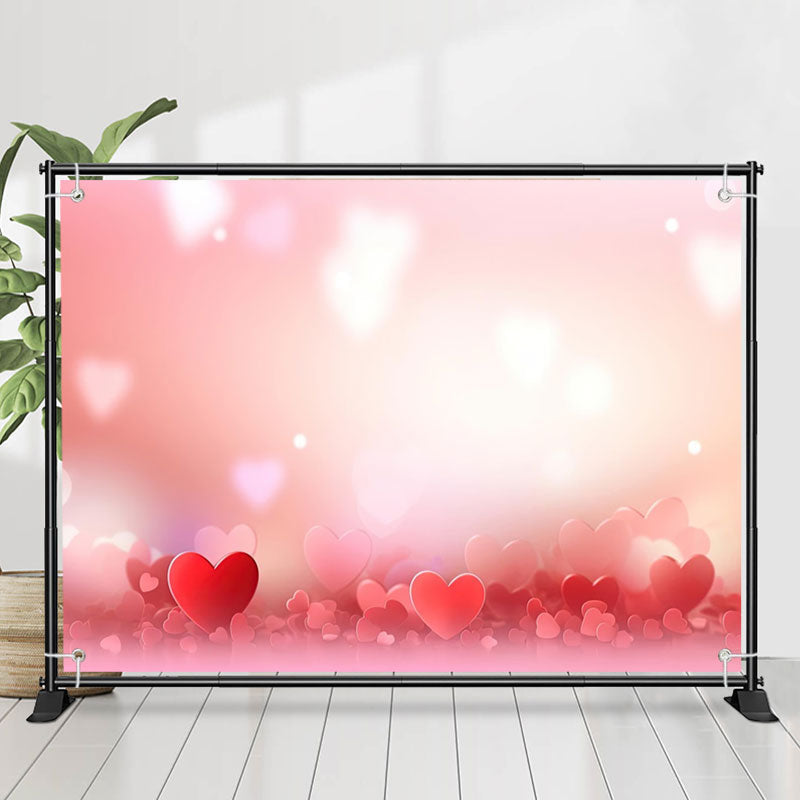 Lofaris Romantic Red Heart Bokeh Valentines Day Backdrop