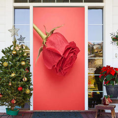 Lofaris Romantic Red Rose Love Gift Valentines Door Cover