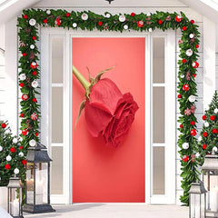 Lofaris Romantic Red Rose Love Gift Valentines Door Cover