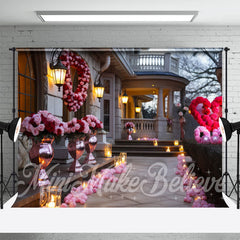 Lofaris Romantic Rose Candle Path Valentines Day Backdrop