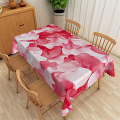 Lofaris Romantic Rose Pink Floral Petal Dining Tablecloth