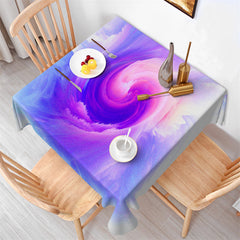 Lofaris Romantic Vortex Purple Dining Square Tablecloth