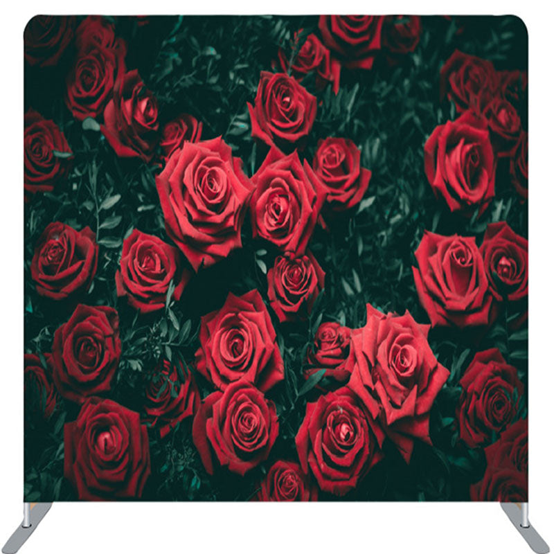 Lofaris Rose Buds With Green Valentines Day Backdrop Cover