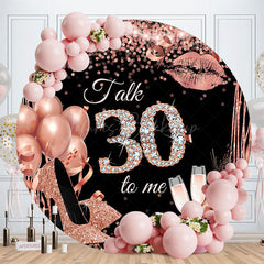 Lofaris Rose Gold Balloon Heel Round 30th Birthday Backdrop