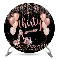 Lofaris Rose Gold Diamond Glitter Bokeh 30th Birthday Backdrop