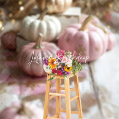 Lofaris Rose Gold Glitter Pumpkins Bokeh Backdrop For Photo