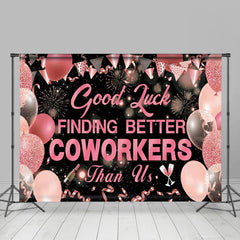 Lofaris Rose Gold Sparkle Finding Better Coworkers Backdrop