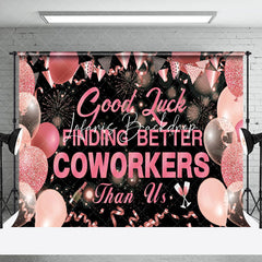 Lofaris Rose Gold Sparkle Finding Better Coworkers Backdrop