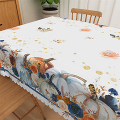 Lofaris Rose Pumpkin Thanksgiving Restaurant Tablecloth