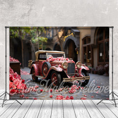 Lofaris Rose Street Outdoor Pink Truck Backdrop Cake Smash