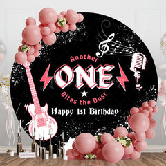 Lofaris Round Another One Music Black 1st Birthday Backdrop