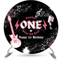 Lofaris Round Another One Music Black 1st Birthday Backdrop