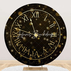 Lofaris Round Black Bokeh Laeacco Clock Birthday Backdrop