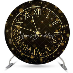 Lofaris Round Black Bokeh Laeacco Clock Birthday Backdrop