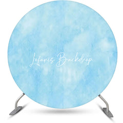 Lofaris Round Bright Blue Abstract Texture Birthday Backdrop