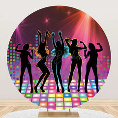 Lofaris Round Dancing People Disco Stage Backdrop For Party