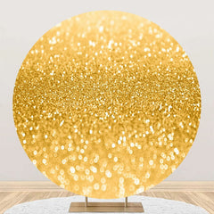 Lofaris Round Gold Sparkling Texture Bokeh Birthday Backdrop