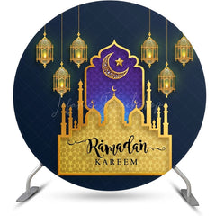 Lofaris Round Golden Castle Muslim Eid Al Fitr Backdrop