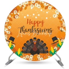 Lofaris Round Hat Light Turkey Maple Thanksgiving Backdrop