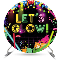 Lofaris Round Lets Glow Black Disco Backdrop For Dance Party