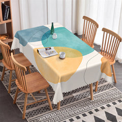 Lofaris Round Line Simple And Morden Rectangle Tablecloth