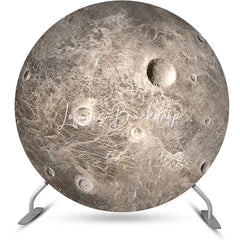 Lofaris Round Lunar Surface Craters Pattern Birthday Backdrop