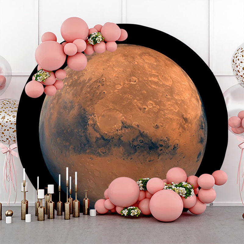 Lofaris Round Modern Planet Photography Birthday Backdrop