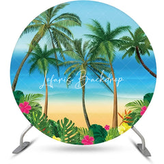 Lofaris Round Montera Floral Trees Coastal Summer Backdrop