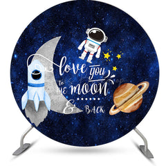 Lofaris Round Night Sky Astronaut Galaxy Birthday Backdrop