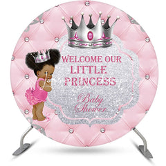 Lofaris Round Pink Little Princess Backdrop For Baby Shower