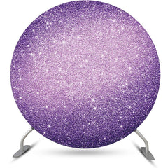 Lofaris Round Purple Sparkling Birthday Backdrop For Girl